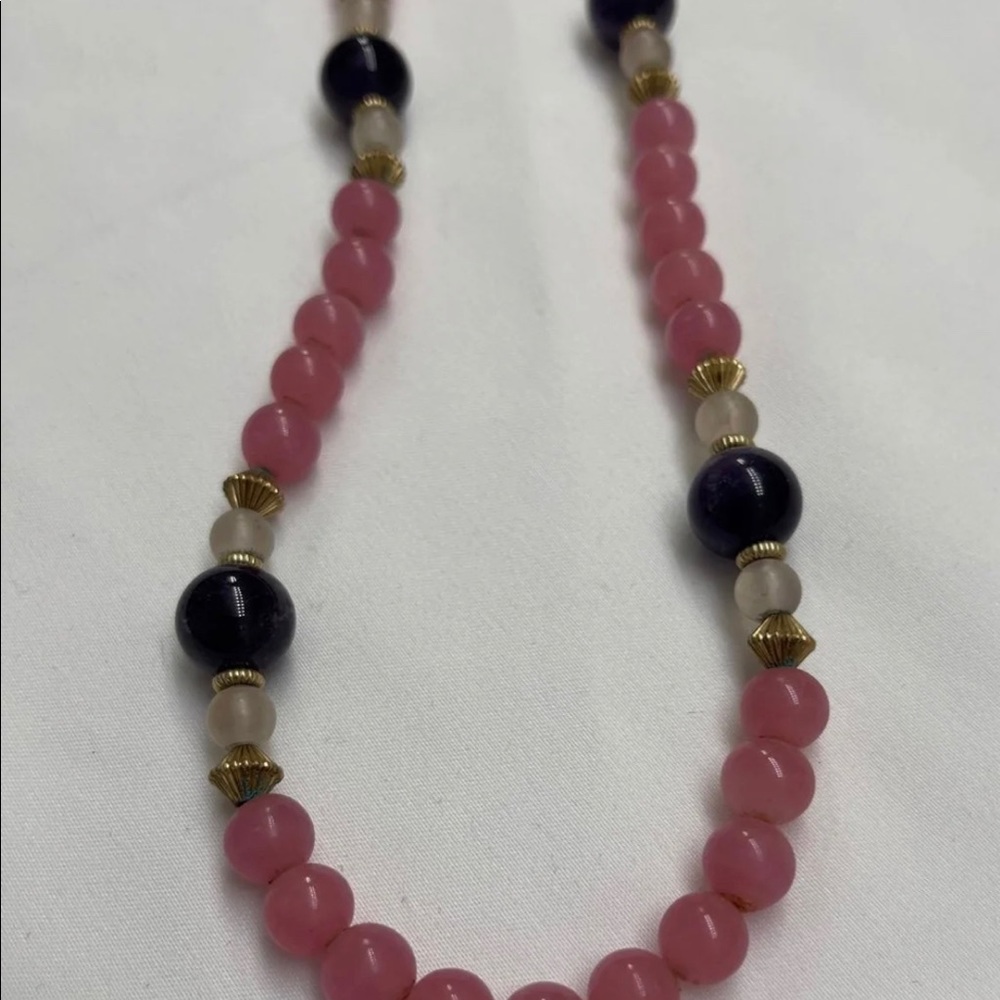 Necklace (Rose Quartz Beads) - Picture 4 of 6